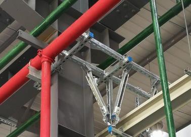 市中该抗震支架的整体式支吊架结构协调性好